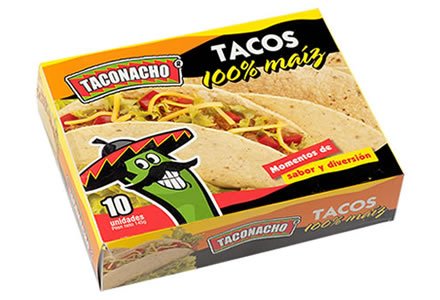 Tacos de maíz, Empaques Taconacho