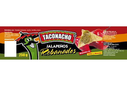 Jalapeños rebanados, Empaques Taconacho