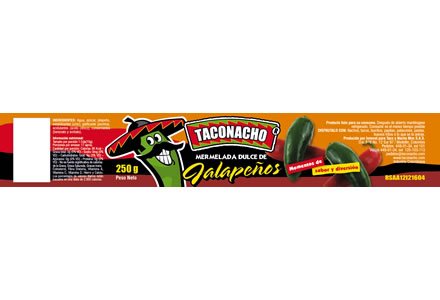 Mermelada dulce de jalapeños, Empaques Taconacho