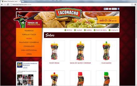 Salsas, Sitio web Joomla Taconacho
