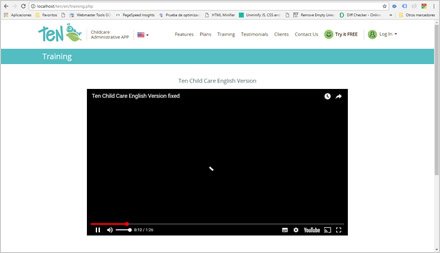 Testimonials, Web responsive HTML5 TEN Childcare App