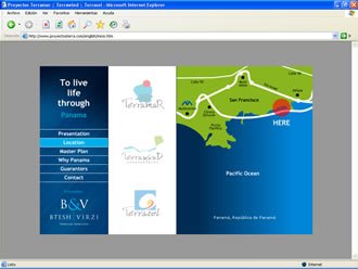 Ubicación, Web Proyectos Terra