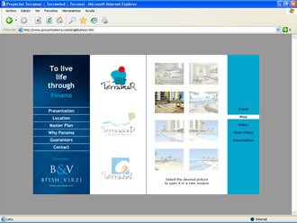 Galería de fotos, Web Proyectos Terra