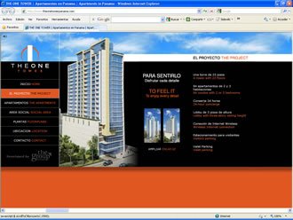 Presentación, Web The One Tower