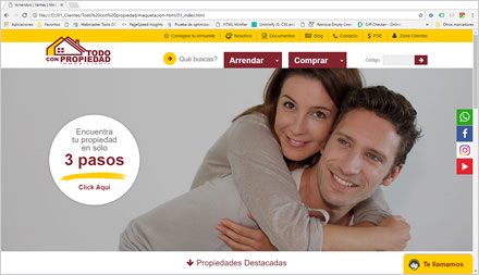 Home, Interfaces responsive Todo con Propiedad