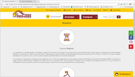Empresa, Interfaces responsive Todo con Propiedad