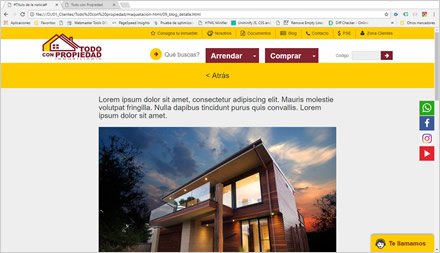 Blog, Interfaces responsive Todo con Propiedad