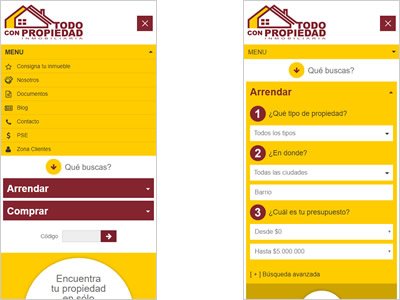 Adaptación Responsive, Interfaces responsive Todo con Propiedad
