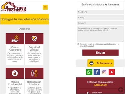 Adaptación Responsive, Interfaces responsive Todo con Propiedad