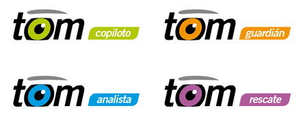 Extensiones de marca, Logos e infografía Sistema TOM