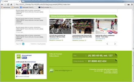 Home (scroll), Web Joomla Area Metropolitana