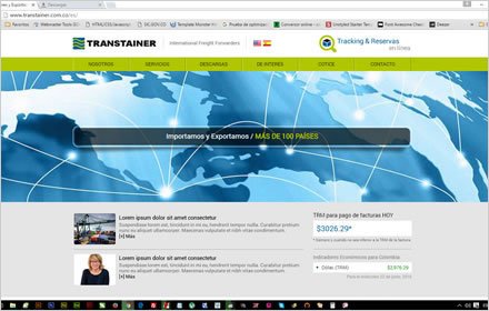 Home 2, Sitio web Joomla Transtainer