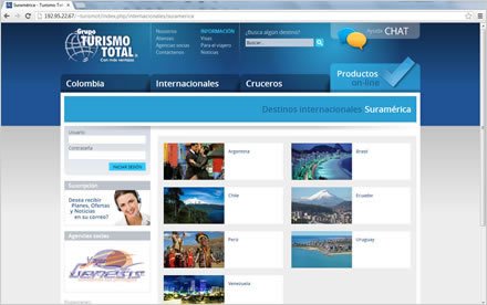 Destinos, Porta Joomla Turismo Total