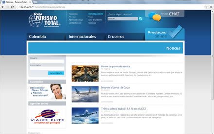 Noticias, Porta Joomla Turismo Total