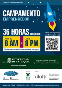 Poster Campamento Emprendedor, Diseños gráficos varios UdeA - Extensión