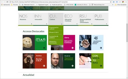Intervenciones gráficas portal UdeA, Diseños gráficos varios UdeA - Extensión