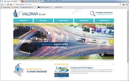 Home (3), Web corporativa Joomla Valorar