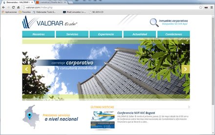 Home (6), Web corporativa Joomla Valorar