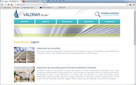 Logros, Web corporativa Joomla Valorar