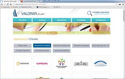 Clientes, Web corporativa Joomla Valorar