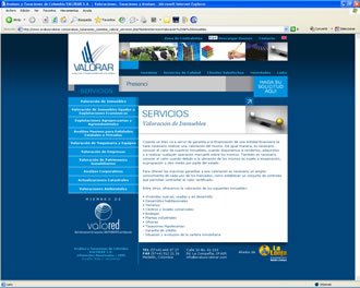 Servicios, Web Avalúos VALORAR