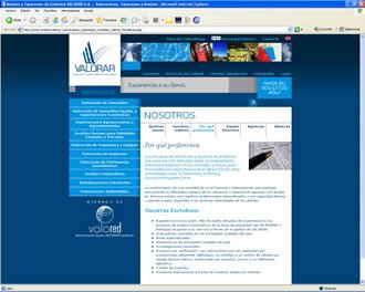 La empresa, Web Avalúos VALORAR
