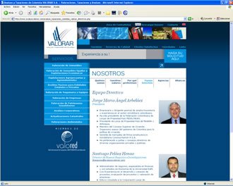 Directivos, Web Avalúos VALORAR
